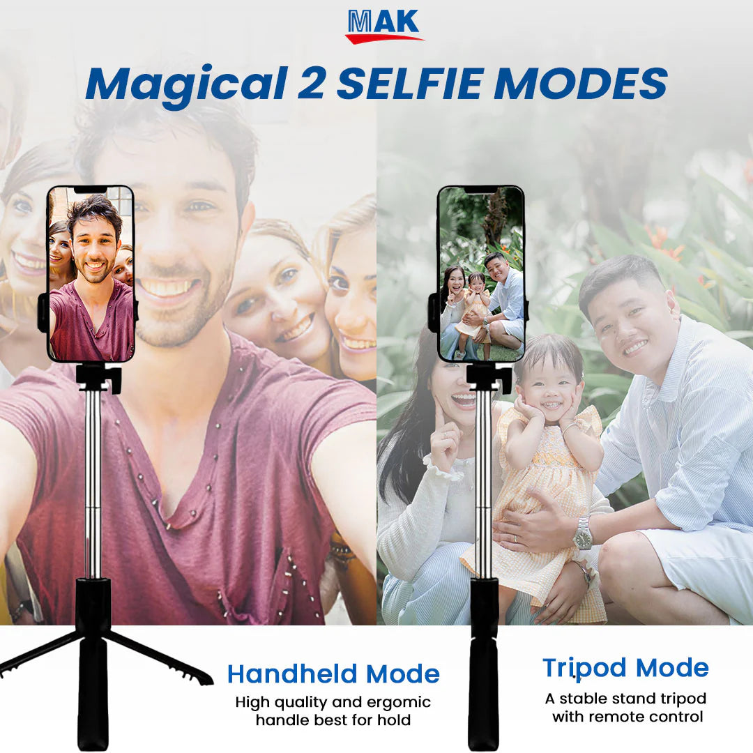 Bluetooth Selfie Stick with Tripod.