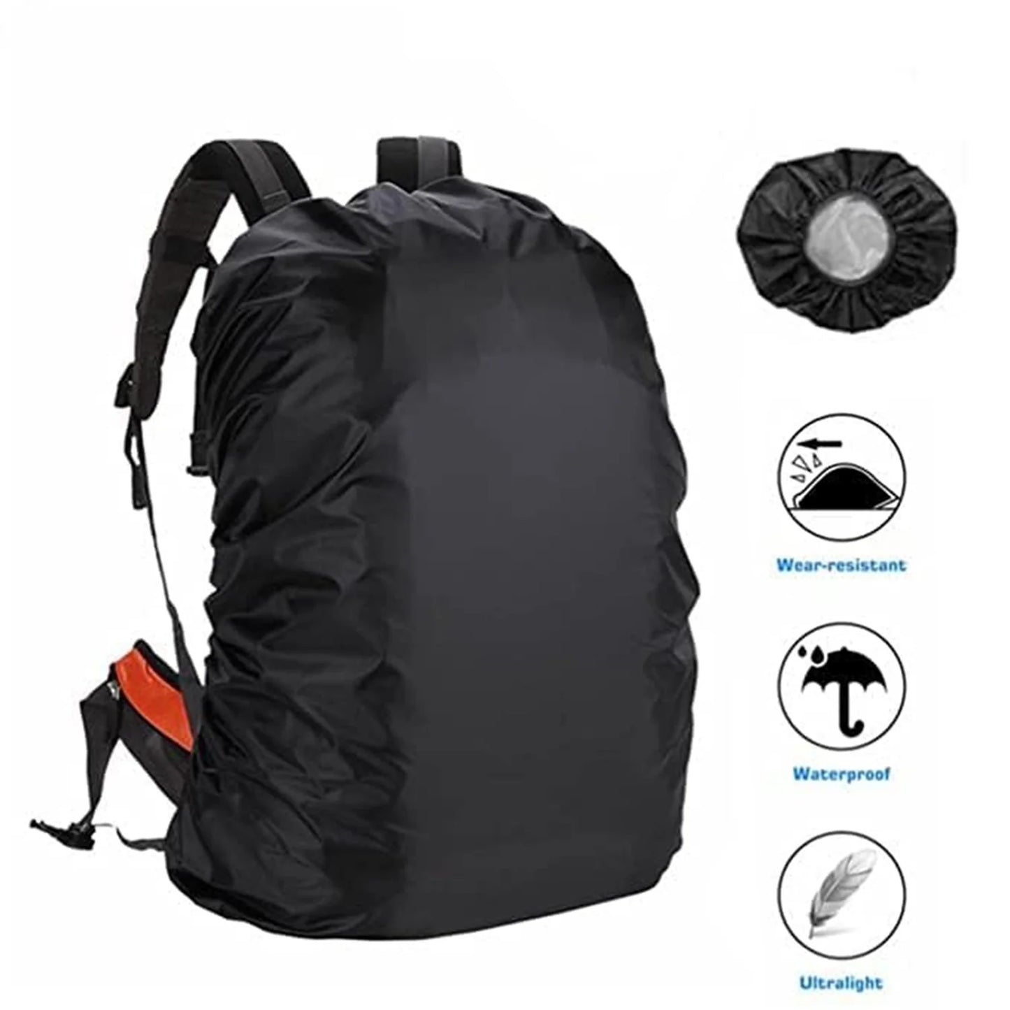 Heavy Waterproof Nylon Rain Cover/Dust Cover For Backpacks