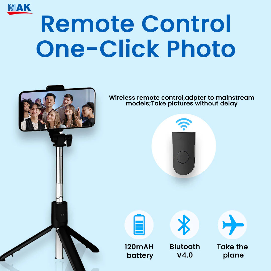 Bluetooth Selfie Stick with Tripod.