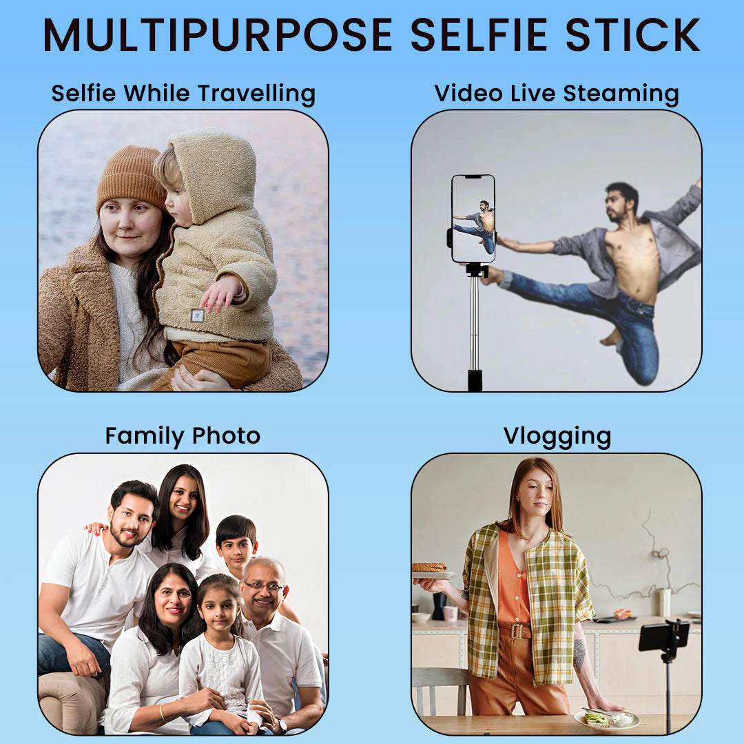 Bluetooth Selfie Stick with Tripod.