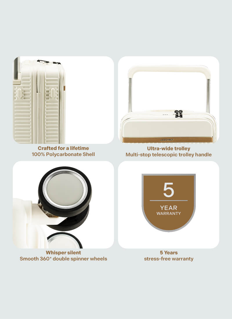 Rover Pro Combo | Moon-White | Set of 3 Luggage