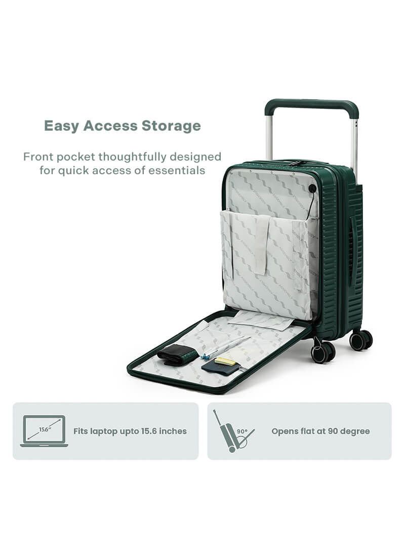 RoverPro | Green | Cabin Hard Luggage