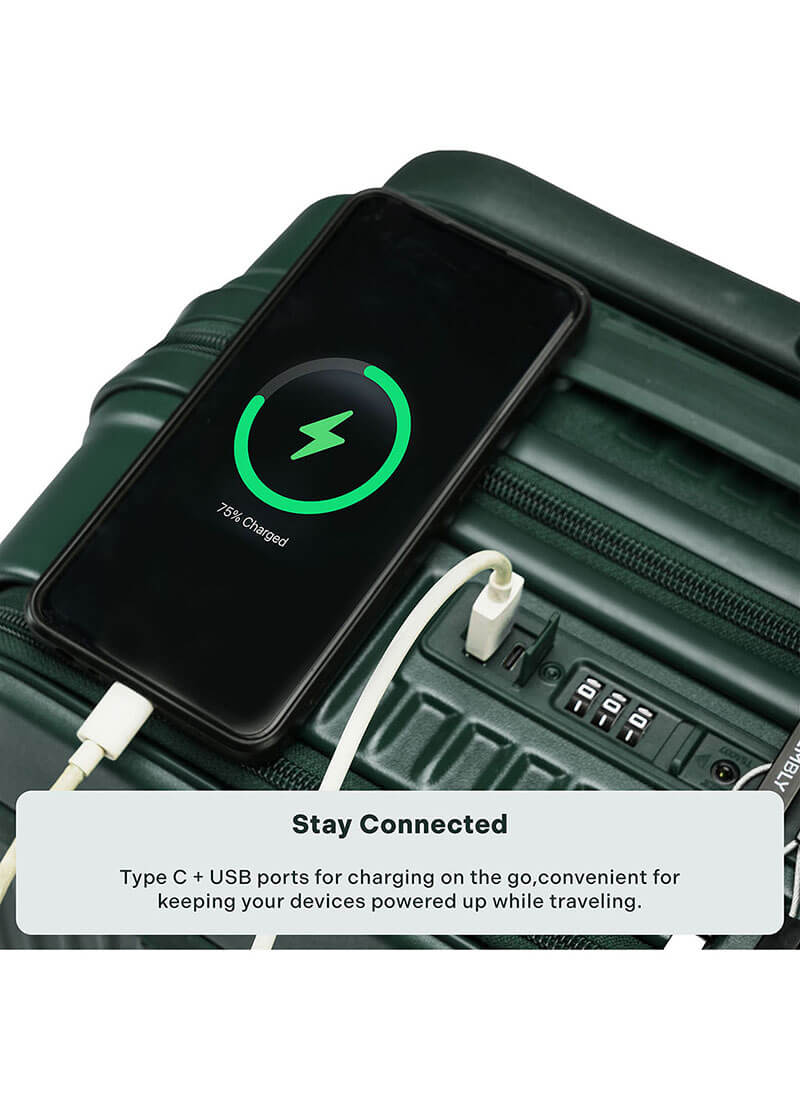 RoverPro | Green | Cabin Hard Luggage