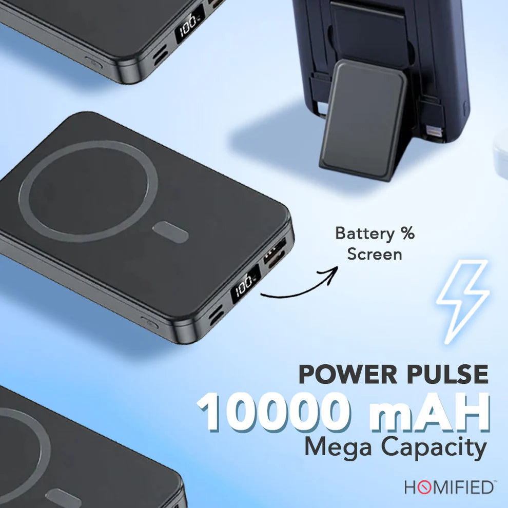 Homified Power Bank 10000 mAh with in-built cables (compatible with iOS and android)