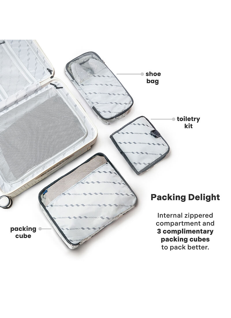 Rover Pro Combo | Moon-White | Set of 3 Luggage
