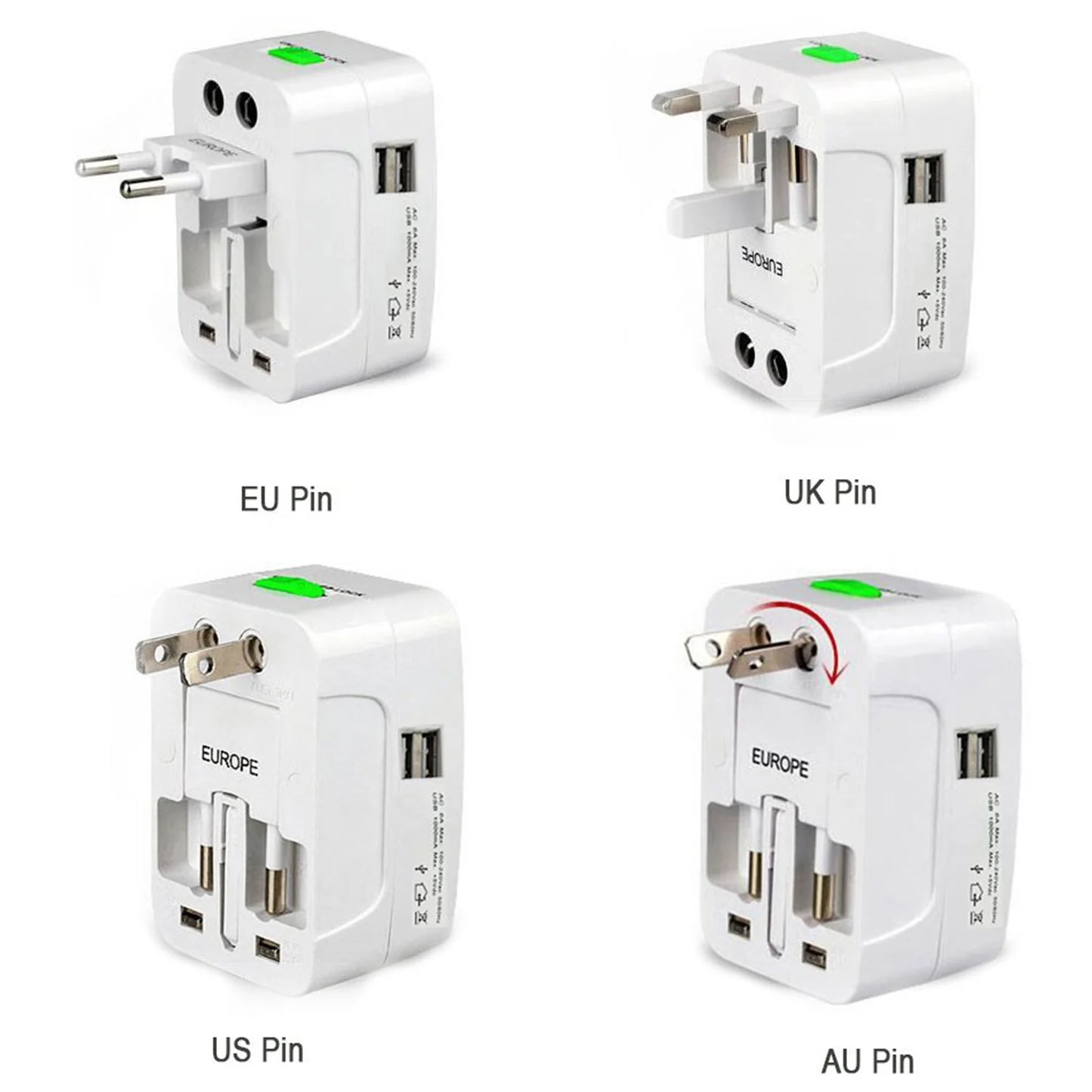 Universal Travelling AC Adaptor Plug