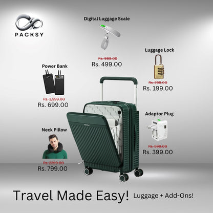 RoverPro | Green | Cabin Hard Luggage