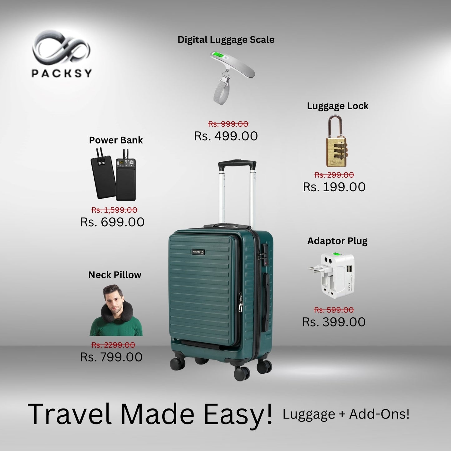 StarkPro | Green | Cabin Hard Luggage