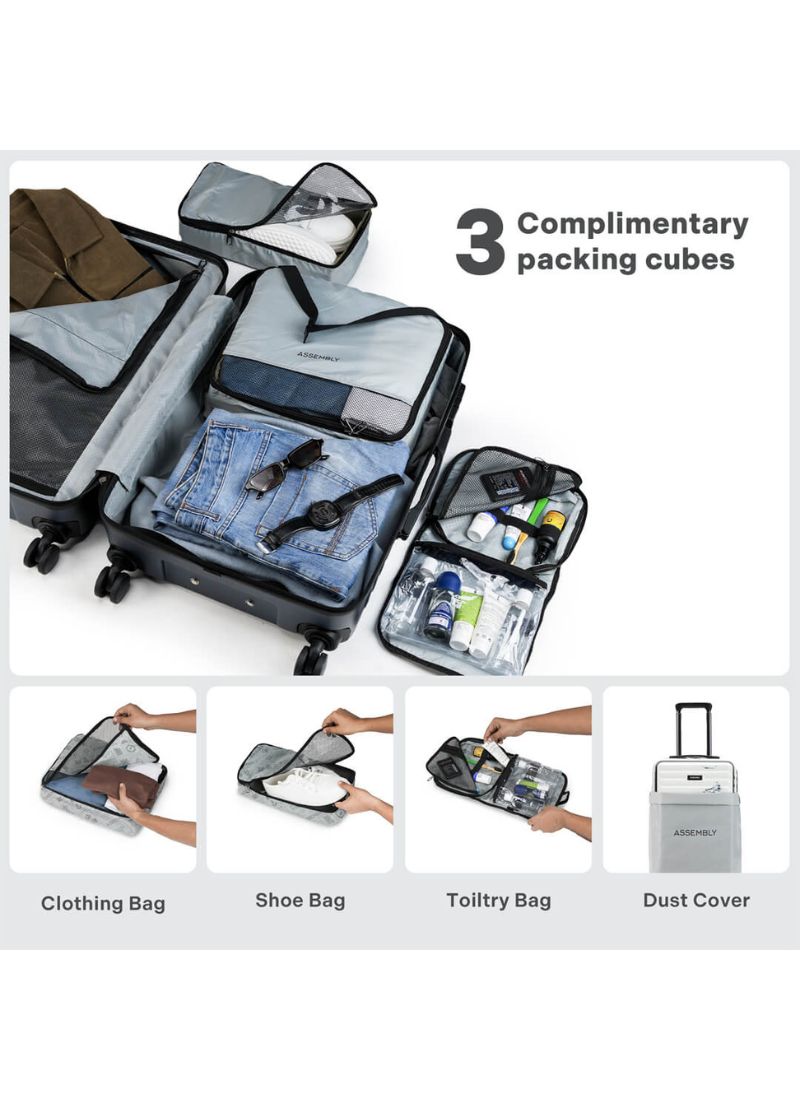 StarkPro | Marble Print | Cabin Hard Luggage
