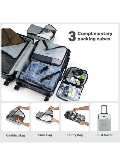 StarkPro | Marble Print | Cabin Hard Luggage
