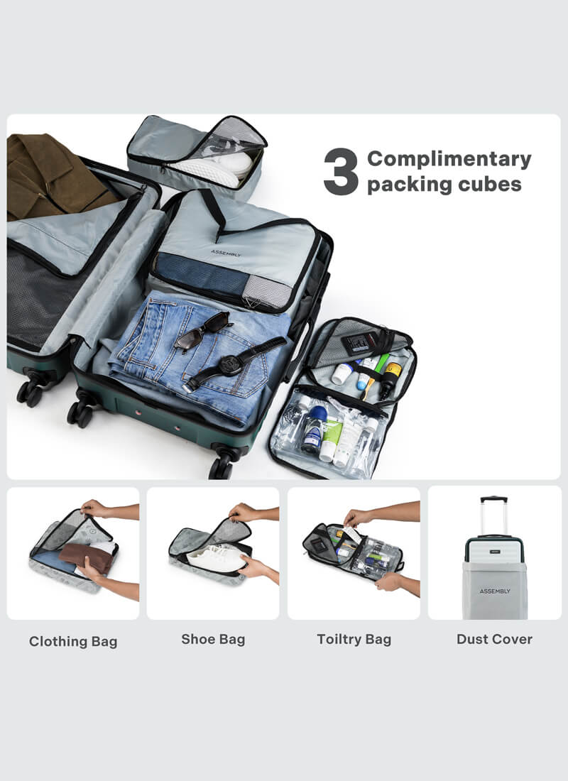 StarkPro | Green/White | Cabin Hard Luggage
