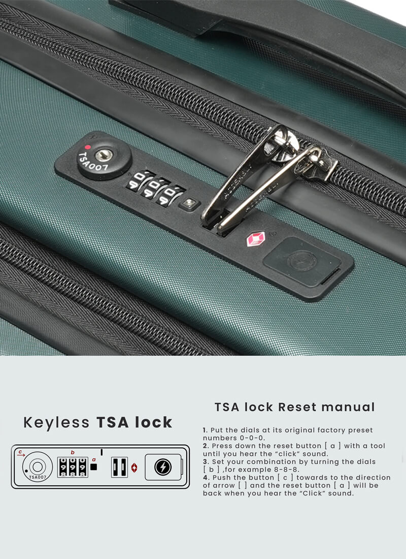 StarkPro | Green | Cabin Hard Luggage