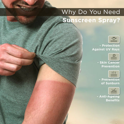 The Man Company Sunscreen Spray SPF 50 PA+++ | Easy To Apply | UVA & UVB Protection | Water Resistant | Non-Sticky & Oil-Free
