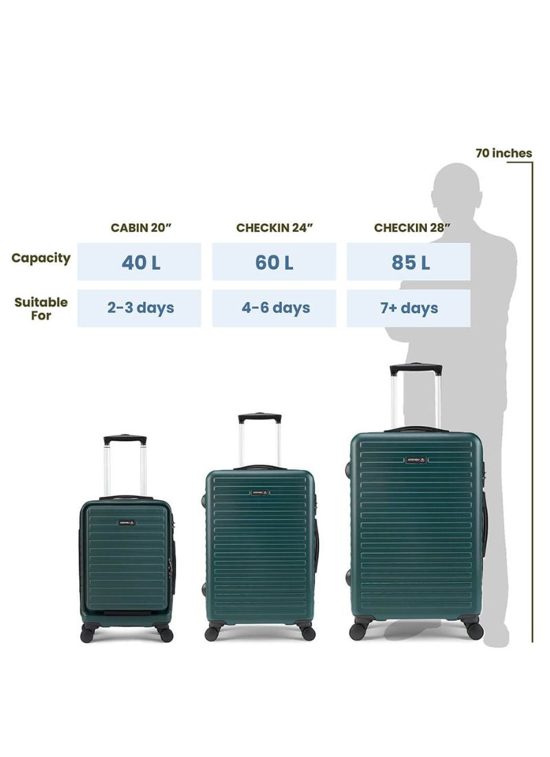 StarkPro | Green | Cabin Hard Luggage