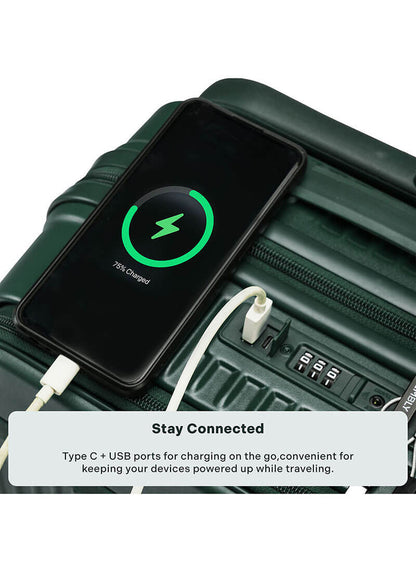 RoverPro | Green | Cabin Hard Luggage