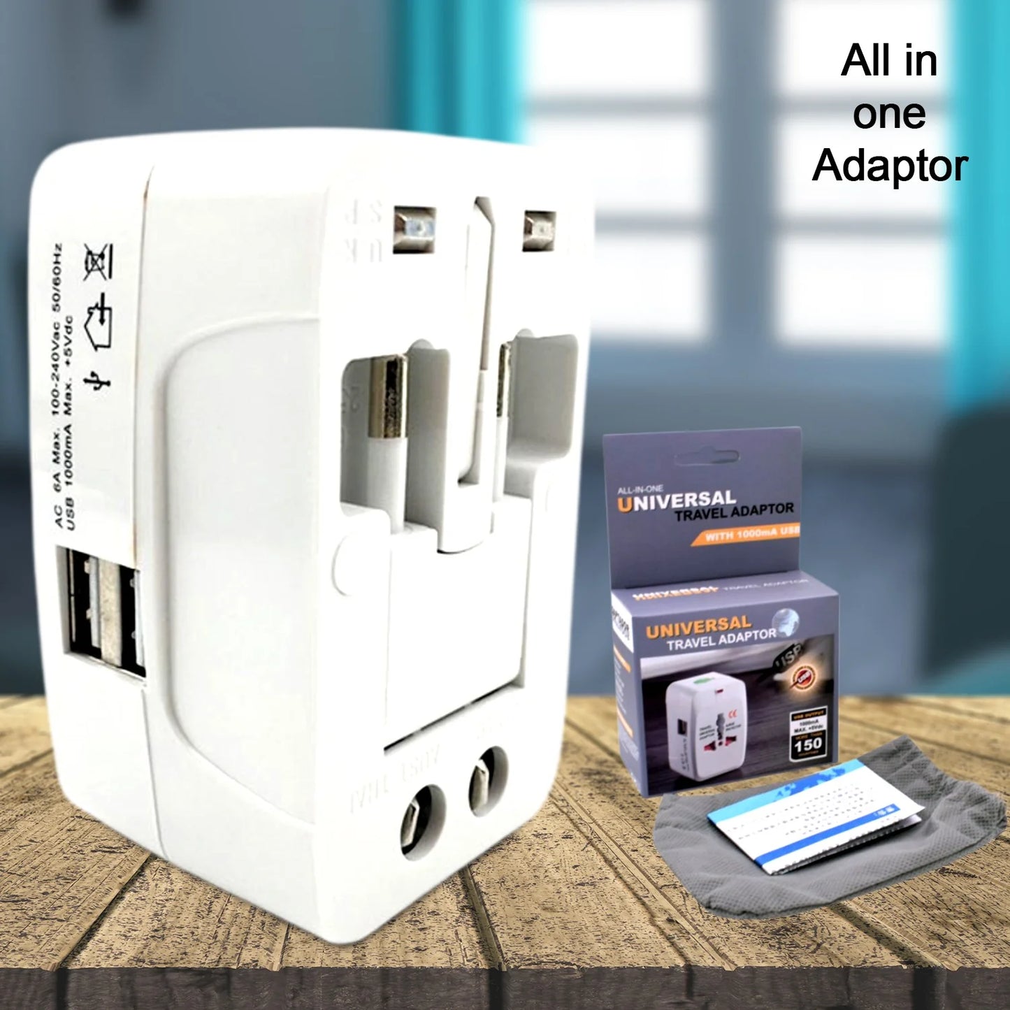 Universal Travelling AC Adaptor Plug