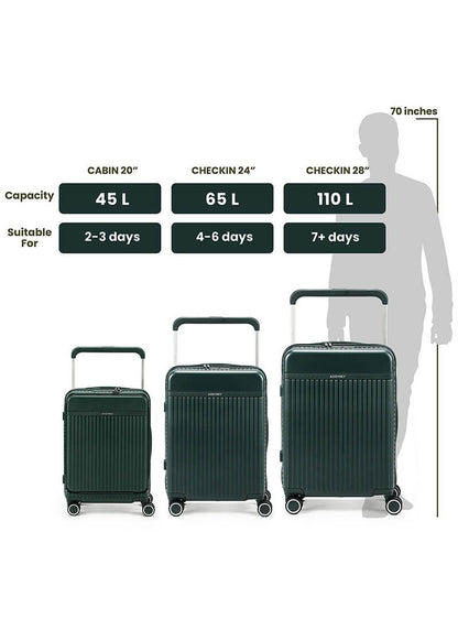 RoverPro | Green | Cabin Hard Luggage